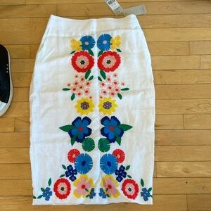 Biden skirt embroidered brand new